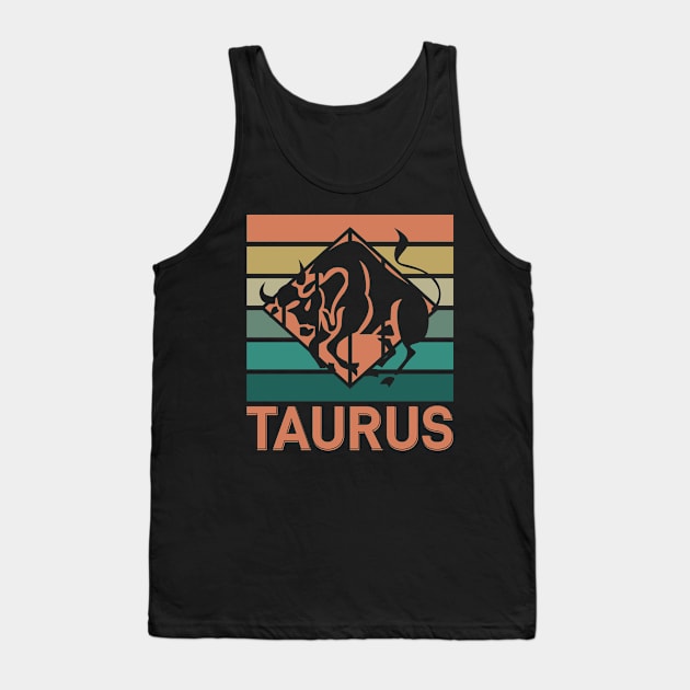 Taurus Vintage Zodiac Tank Top by GrafDot